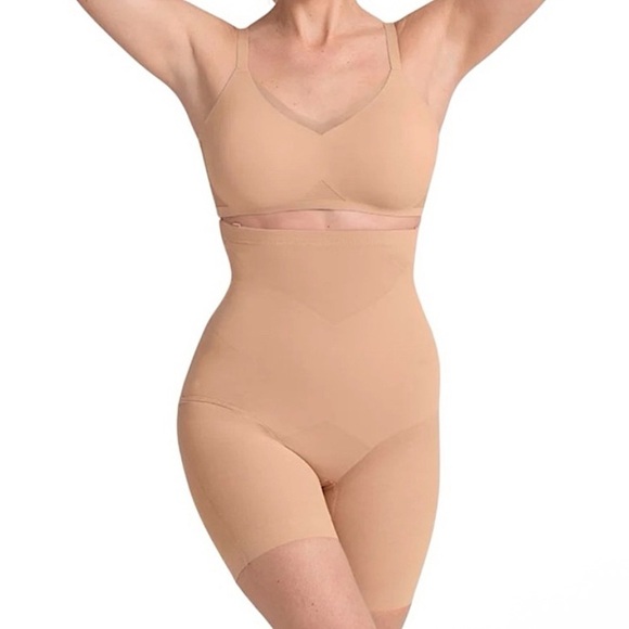 Honeylove SuperPower Short Shapewear Sand Nude Beige Medium - Picture 1 of 9